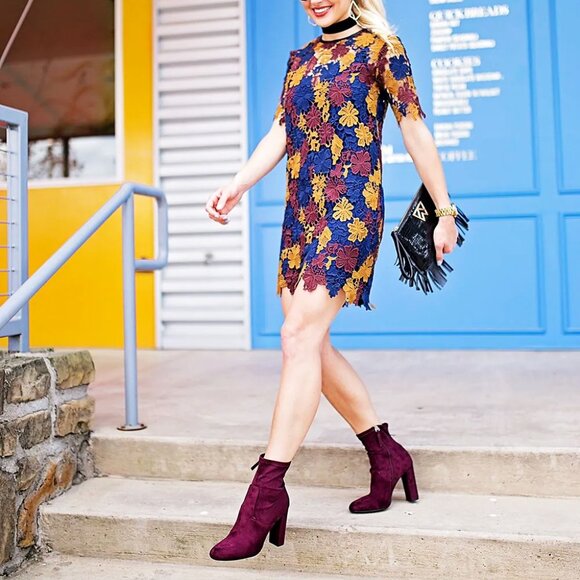 Ron White Burgundy, Weatherproof, Suede Ankle Boots - Size 37 (6.5 US) - Picture 1 of 9